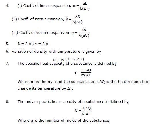 CBSE Class 11 Physics Thermal Properties Of Matter Notes