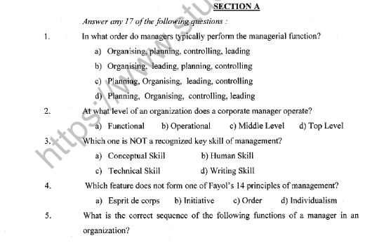 CBSE Class 12 Business Administration Question Paper 2022 Set B Solved 1