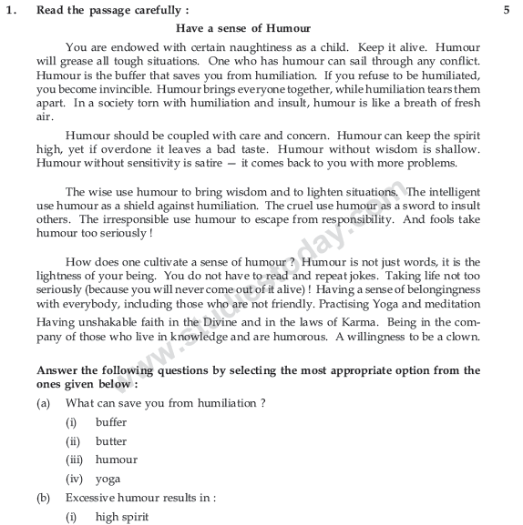CBSE Class 9 English Communicative Sample Paper Set 32