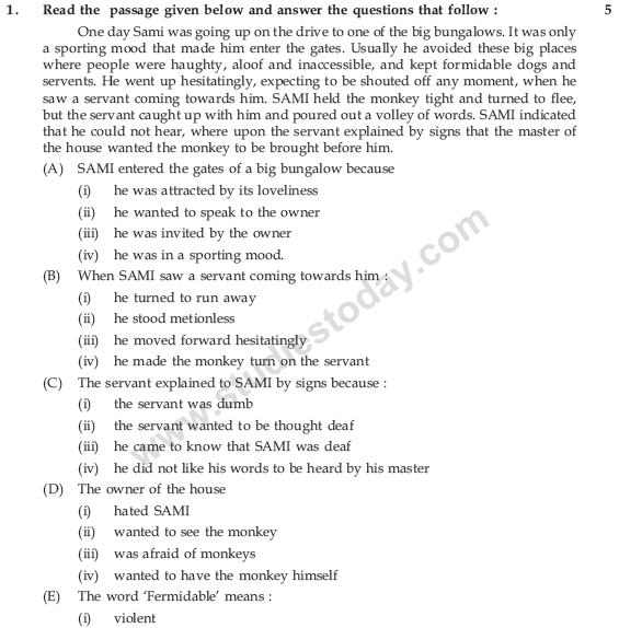 CBSE Class 9 English Communicative Sample Paper Set 33