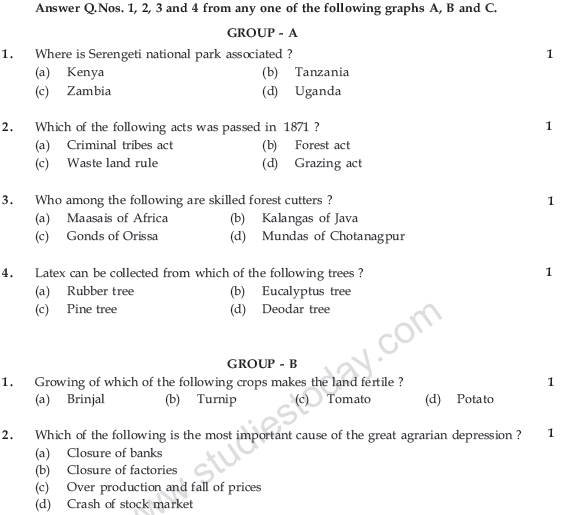 CBSE Class 9 Social Science Sample Paper Set 34