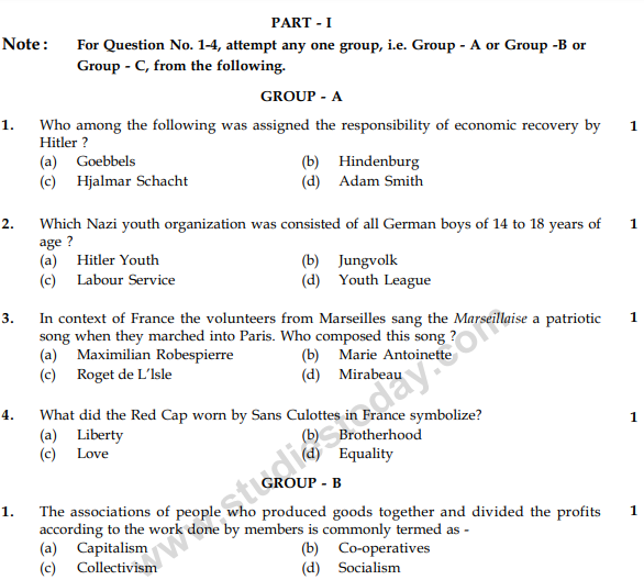 CBSE Class 9 Social Science Sample Paper Set 46