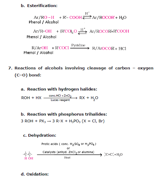 CBSE Class 12 Chemistry - Alchohols, Phenols and Ethers Chapter Notes 5