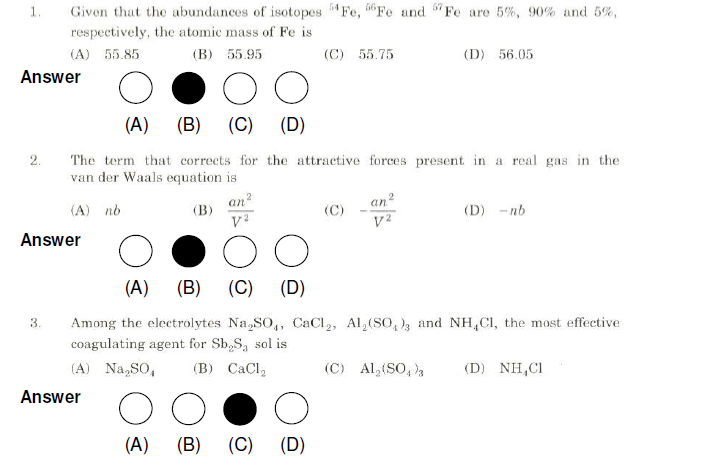 JEE Advanced Sample Question Paper Set 1 2009 with Answers 1