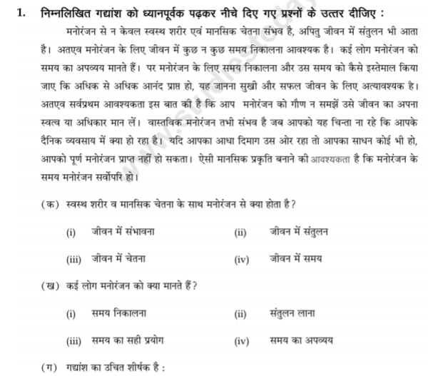 class_9_Hindi_Questions_paper_3