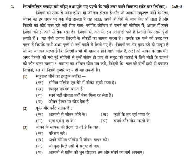 class_9_Hindi_Questions_paper_5