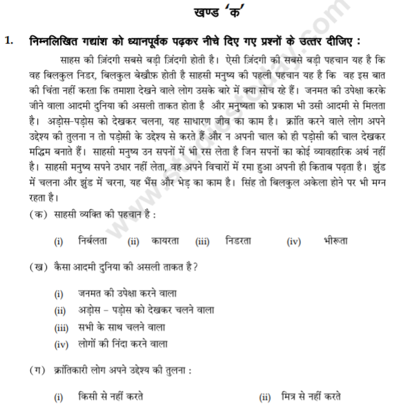 class_9_Hindi_Questions_paper_8