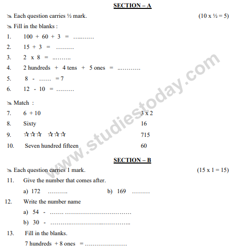 Class_2_Maths_Question_Paper_1