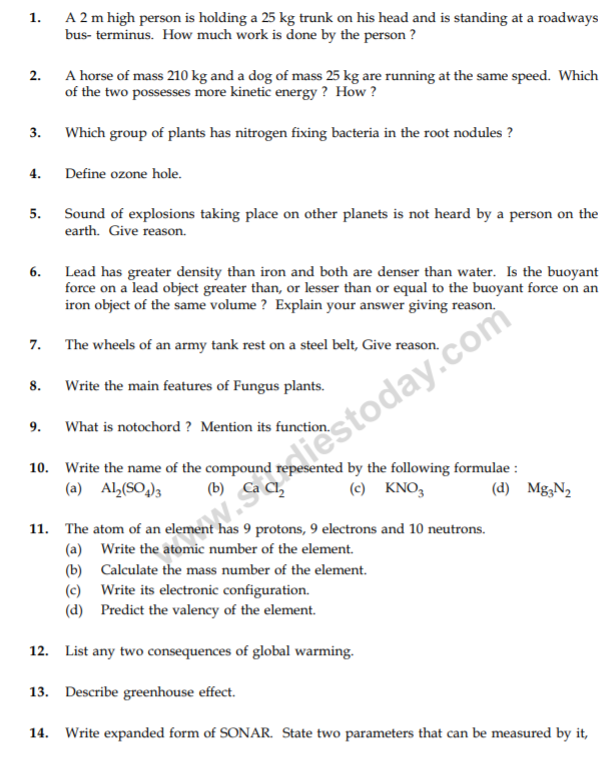 class_9_Science_Questions_paper_11
