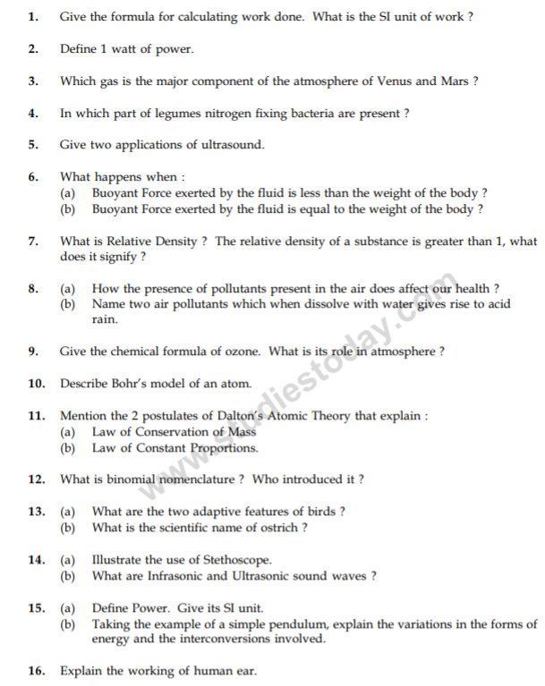 class_9_Science_Questions_paper_13
