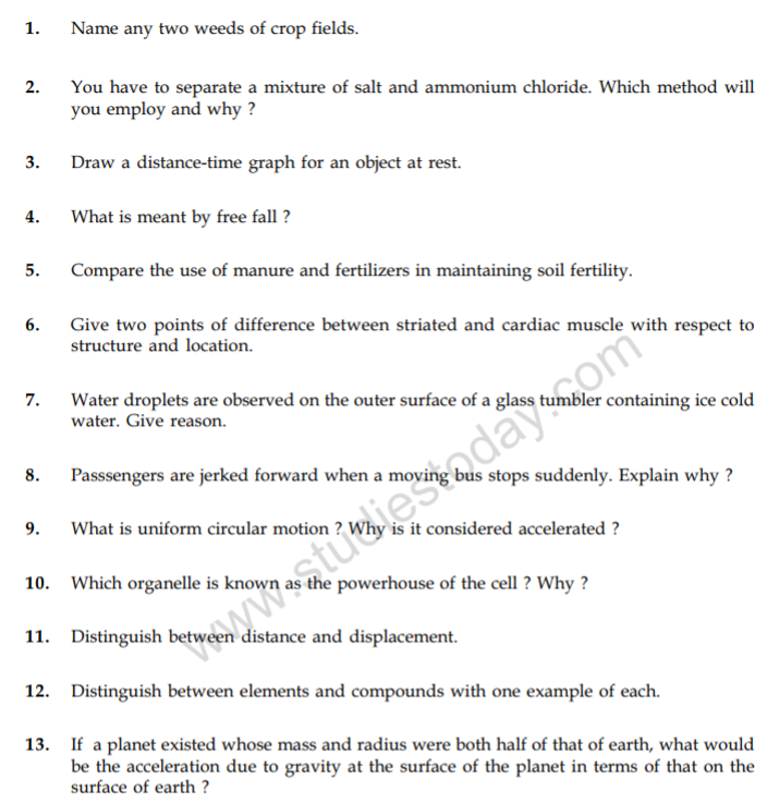class_9_Science_Questions_paper_24