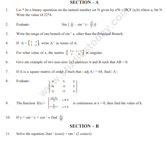 CBSE _Class _12 Maths_Question_Paper_5
