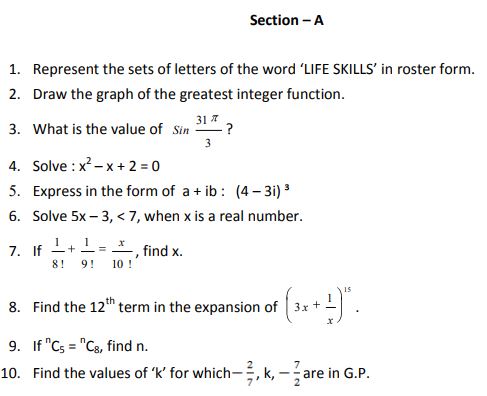 Class_11_Mathematics_Sample_Paper _14