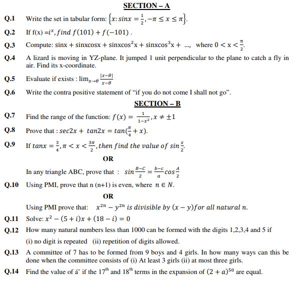 Class_11_Mathematics_Sample_Paper _3