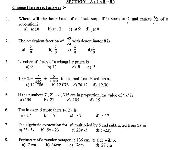 Class_6_Mathematics_Question_Paper_4