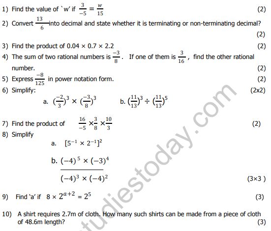 Class_7_Mathematics_Question_Paper_6