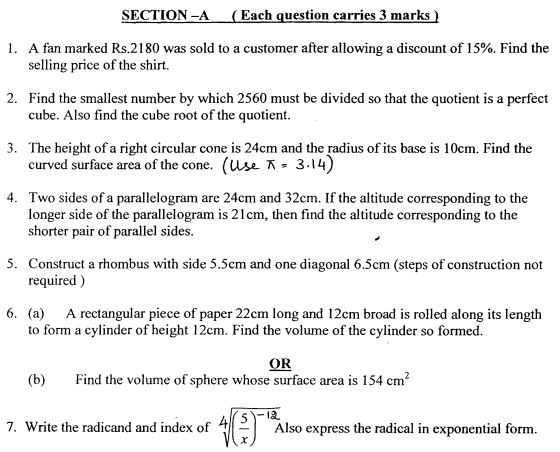 Class_8_Mathematics_Question_Paper_8