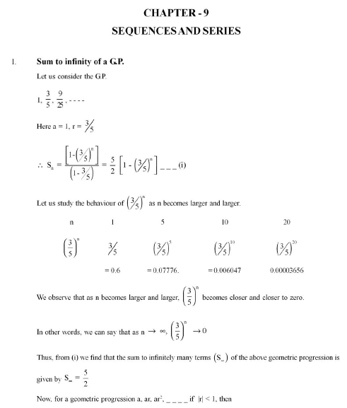 CBSE Class 11 Maths Sequence and Series