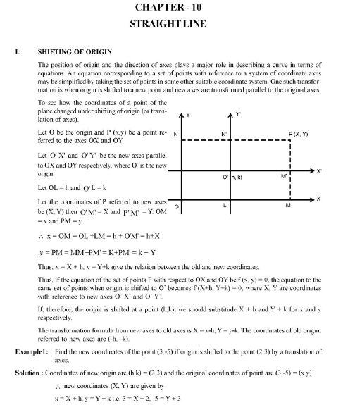 CBSE Class 11 Maths Straight Line