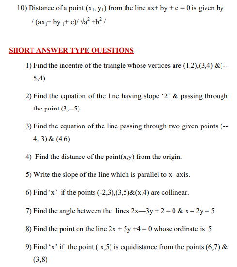 Class_11_Maths_Straight_Lines_Formulaes_and_Questions