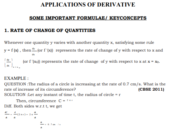 Class_12_Mathematics_Application_of_Derivative