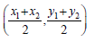 (A) Main Concepts and Results Distance Formula, Section Formula, Area of a Triangle. • The distance between two points P (x1, y1) and Q (x2, y2) is (x2 – x1)2 +( y2 – y1)2 • The distance of a point P (x,y) from the origin is x2 + y2 • The coordinates of the point P which divides the line segment joining the points A (x1, y1) and B (x2, y2) internally in the ratio m1 : m2 are • The coordinates of the mid-point of the line segment joining the points P (x1, y1) and Q (x2, y2) are • The area of a triangle with vertices A (x1, y1), B (x2, y2) and C (x3, y3) is 1/2 [x1 (y2 – y3) + x2 (y3 – y1) + x3 (y1 – y2)] which is non–zero unless the points A, B and C are collinear. (B) Multiple Choice Questions Choose the correct answer from the given four options: