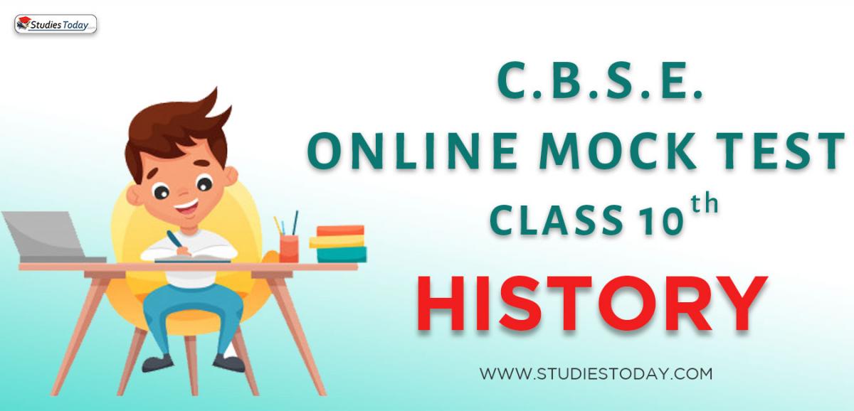 CBSE Class 10 History Online Mock Test