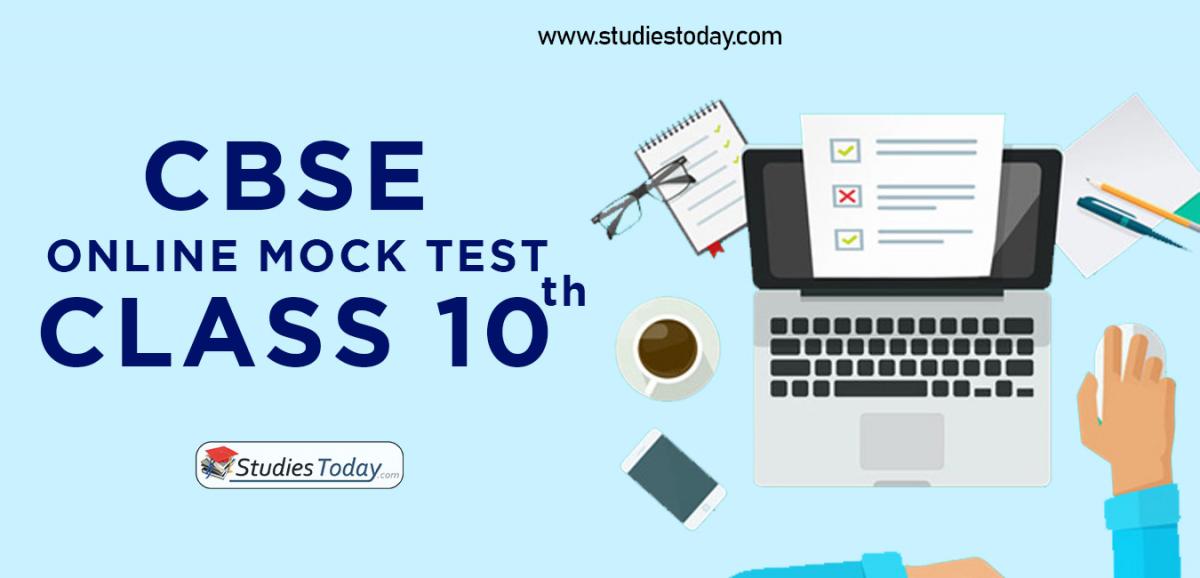 CBSE Class 10 Online Mock Test