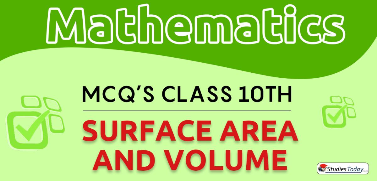 CBSE Class 10 Surface Area and Volume MCQs
