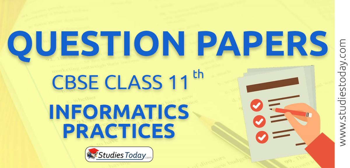 CBSE Class 11 Informatics Practices Question Papers