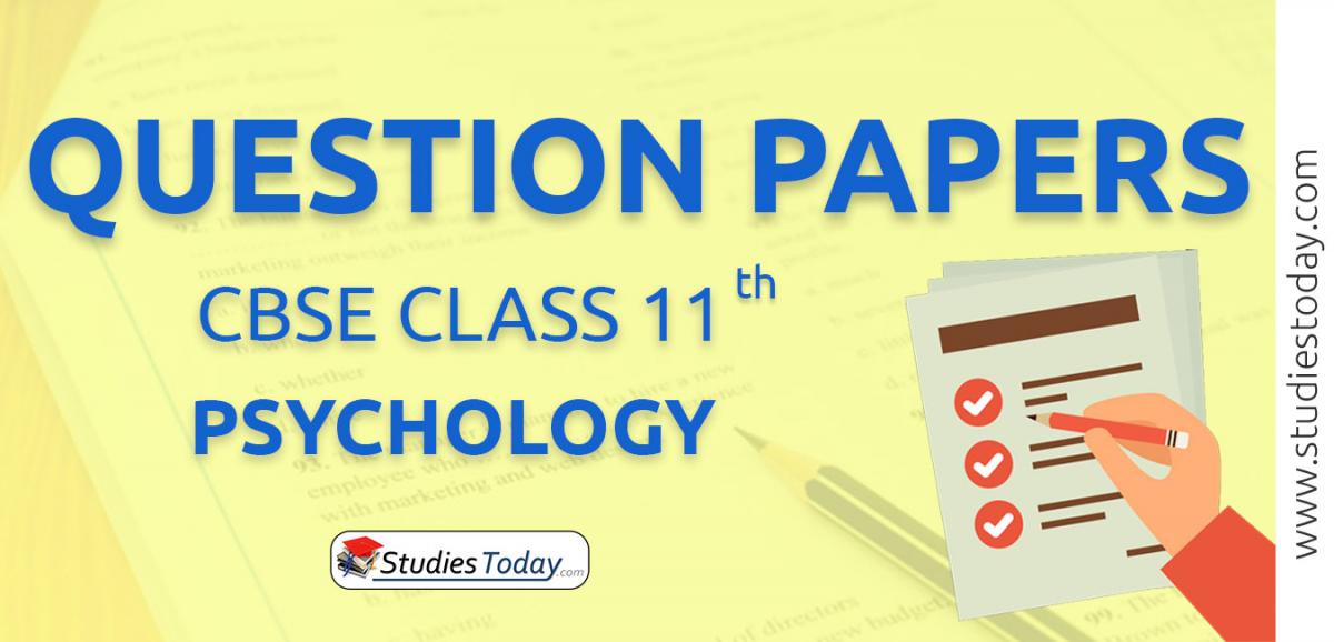 CBSE Class 11 Psychology Question Papers