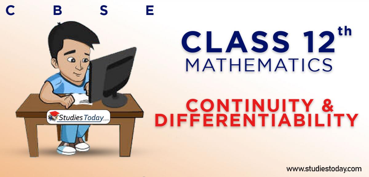 CBSE Class 12 Continuity And Differentiability Online Mock Test
