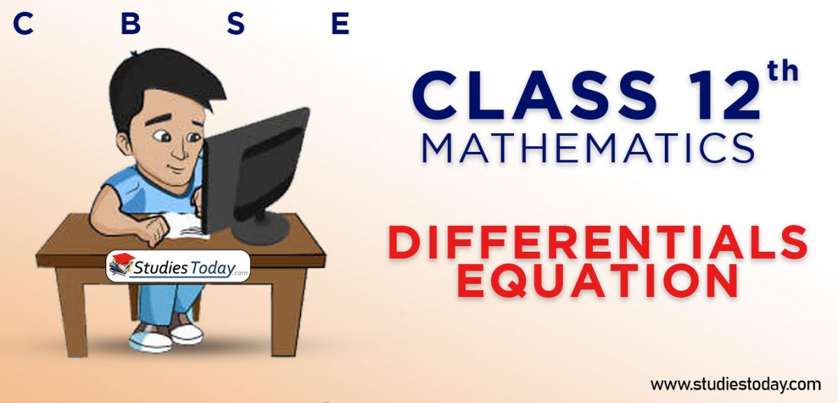 CBSE Class 12 Differentials Equation Online Mock Test