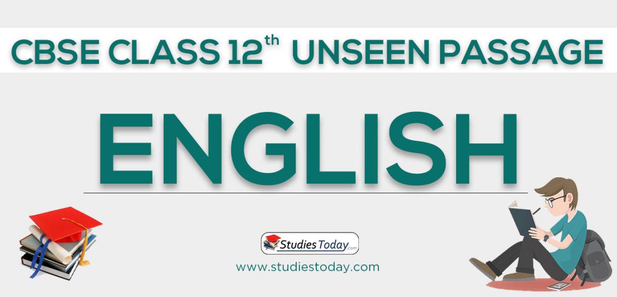 CBSE Class 12 English Unseen Passage