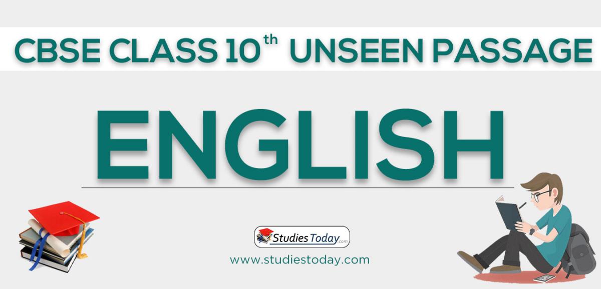 CBSE Class 10 English Unseen Passage