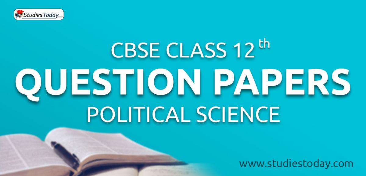 CBSE Class 12 Political Science Question Papers