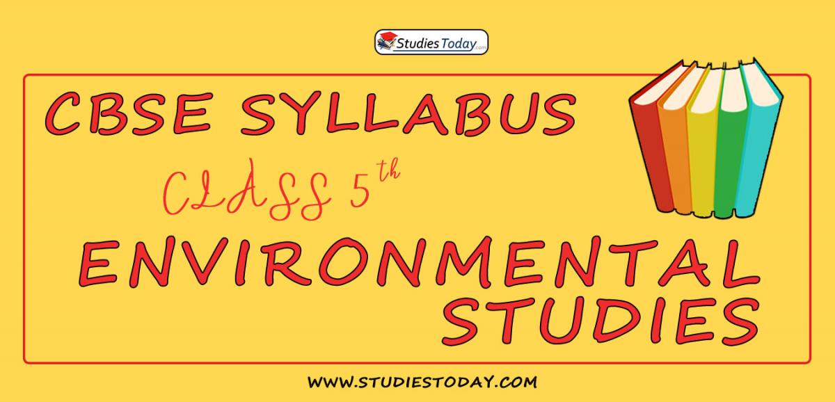 CBSE Class 5 Syllabus for Environmental Studies 2020 2021