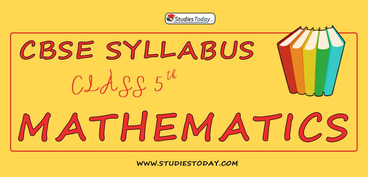CBSE Class 5 Syllabus for Mathematics 2020 2021