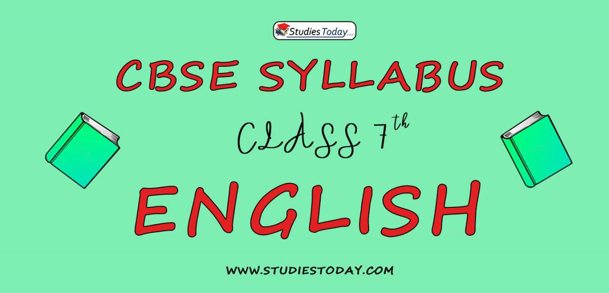 CBSE Class 7 Syllabus for English 2020 2021