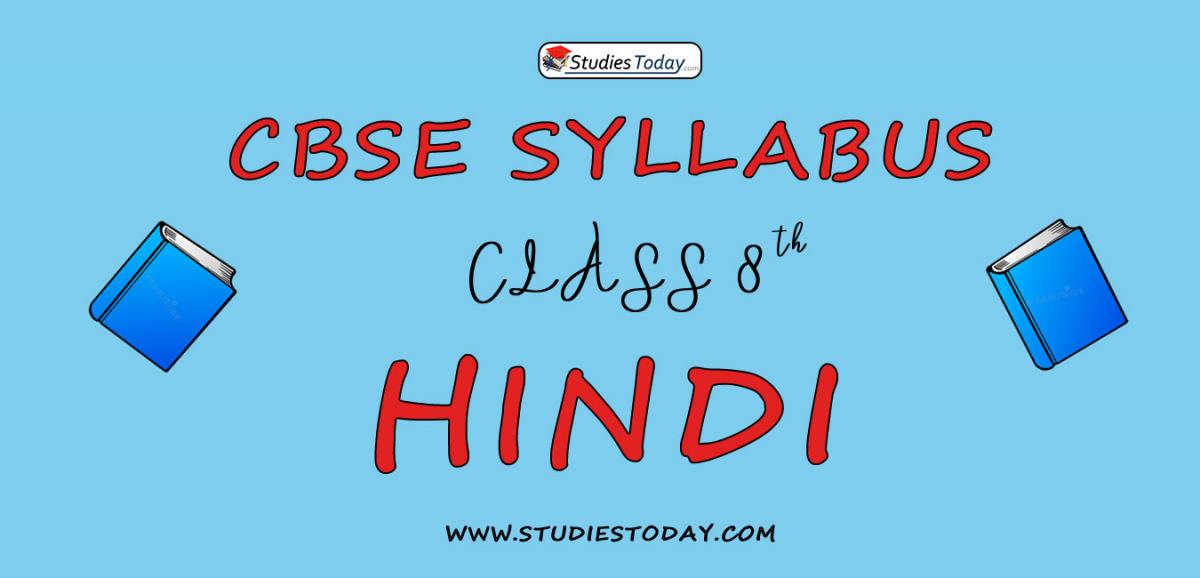 CBSE Class 8 Syllabus for Hindi 2020 2021