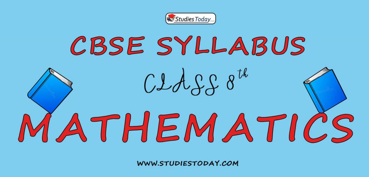 CBSE Class 8 Syllabus for Mathematics 2020 2021