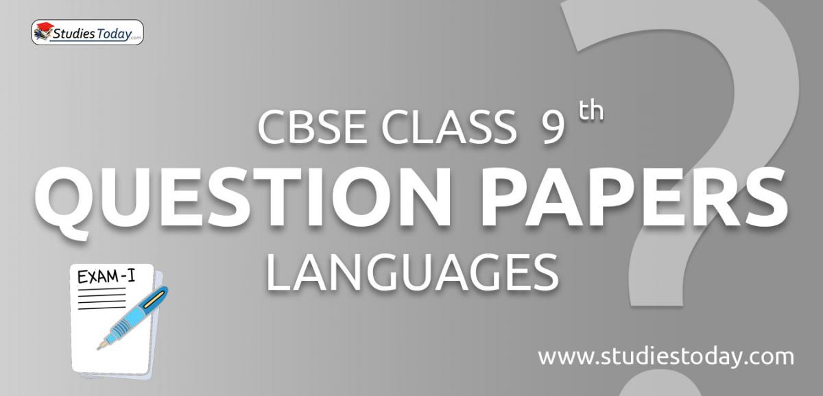 CBSE Class 9 Languages Question Papers