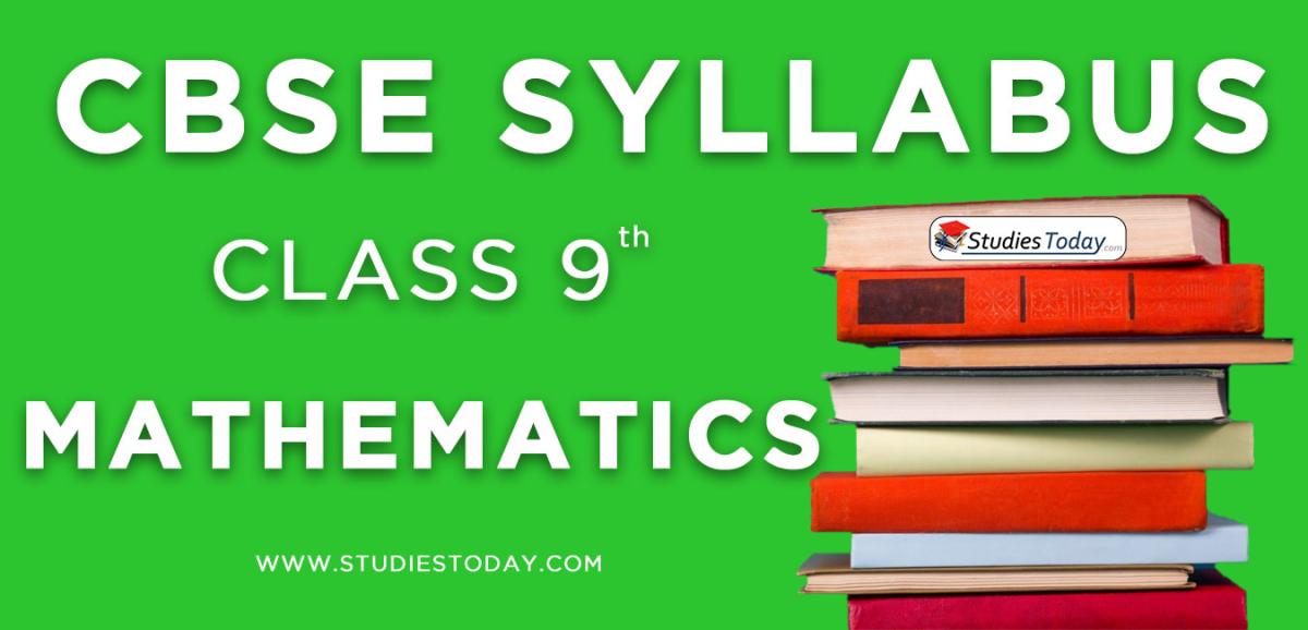 CBSE Class 9 Syllabus for Mathematics 2020 2021