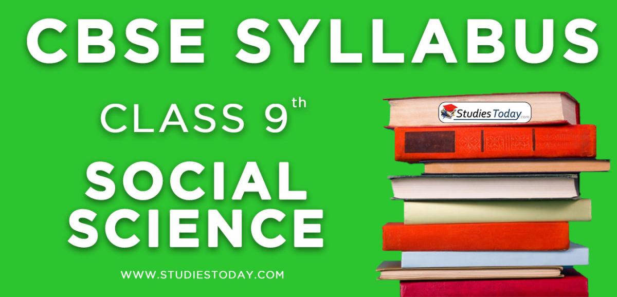 CBSE Class 9 Syllabus for Social Science 2020 2021