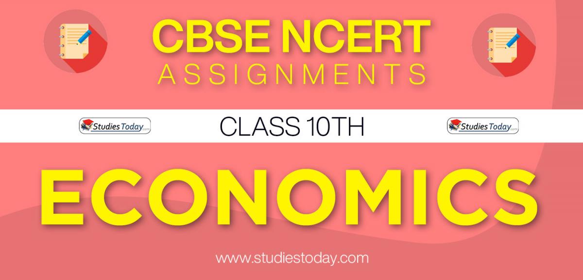 CBSE NCERT Assignments for Class 10 Economics