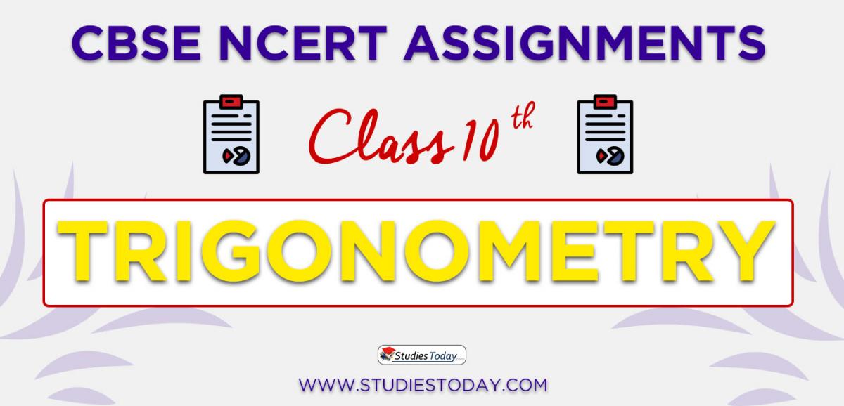CBSE NCERT Assignments for Class 10 Trigonometry