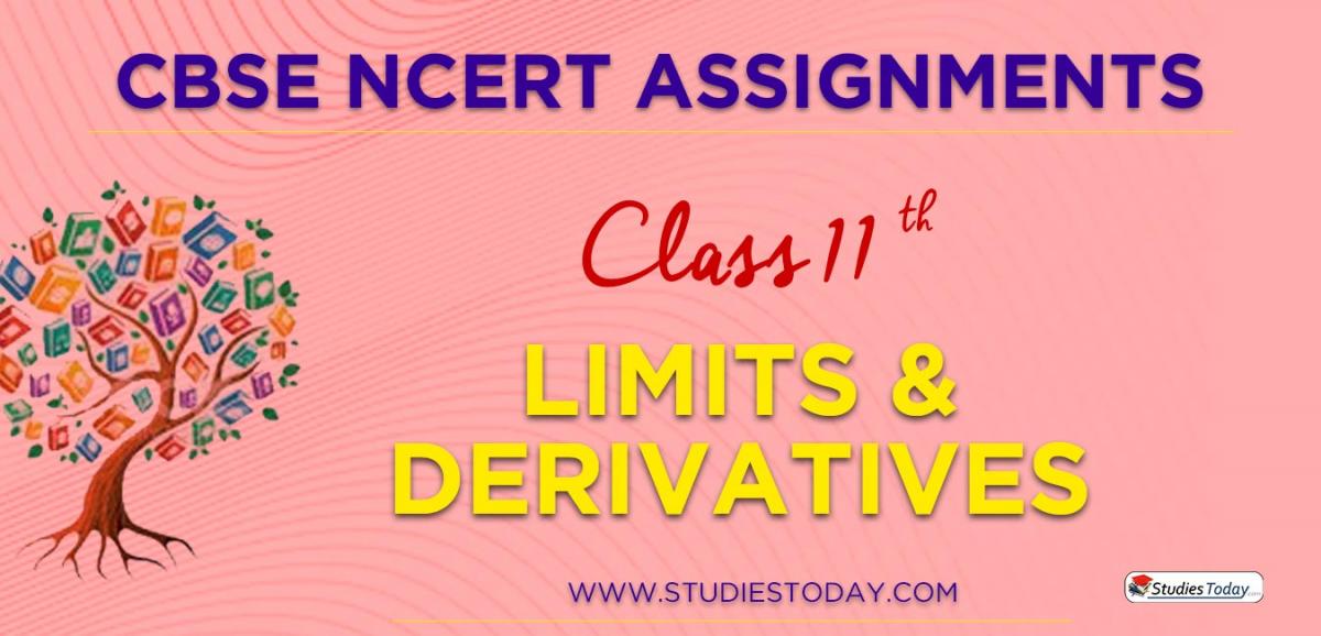 CBSE NCERT Assignments for Class 11 Limits and Derivatives