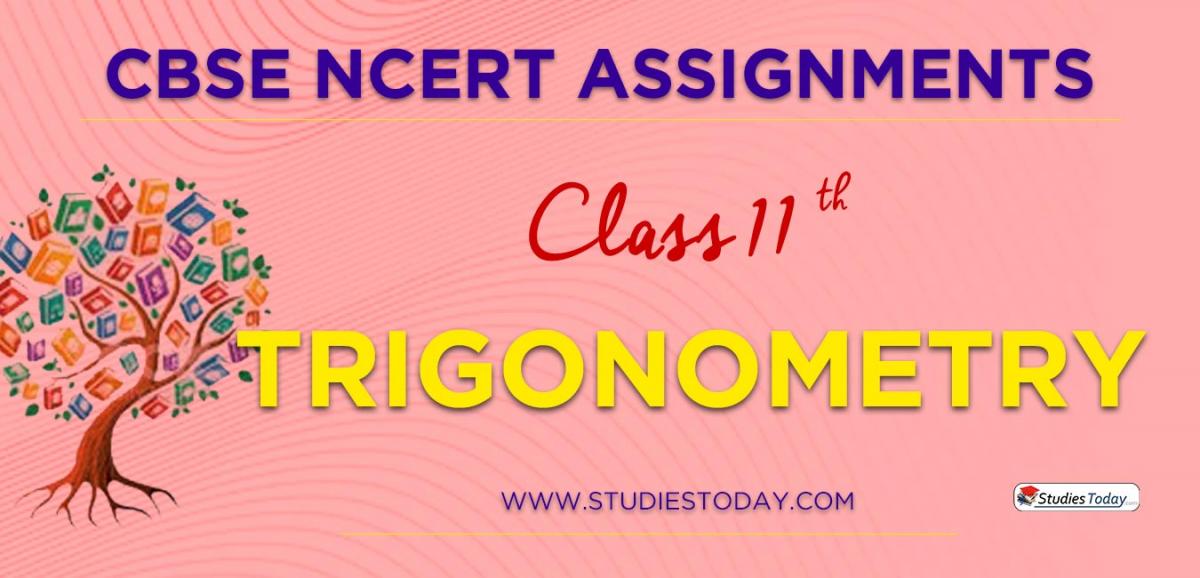 CBSE NCERT Assignments for Class 11 Trigonometry