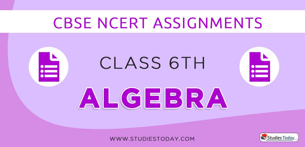 CBSE NCERT Assignments for Class 6 Algebra