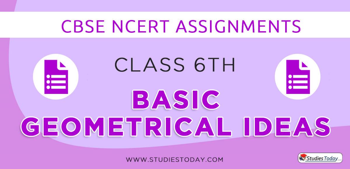 CBSE NCERT Assignments for Class 6 Basic Geometrical Ideas